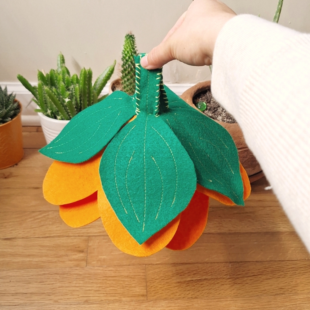 Felt flower hat